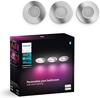 3x Oprawa Podtynkowa Wpuszczana LED Hermetyczna IP44 Łazienkowa 4.2W 400lm IP44 White and Color Ambiance RGB + TW Chrom Inteligentna SMART Zigbee Bluetooth Xamento Philips HUE