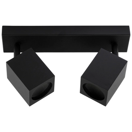 Lampa Sufitowa Ścienna Reflektor 2xGU10 QUANTUS Czarna