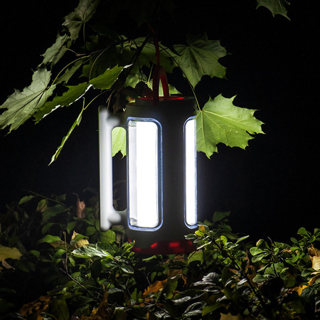 Latarka Akumulatorowa Ręczna 2w1 Światłem Bocznym + Powerbank VA0085 VAYOX