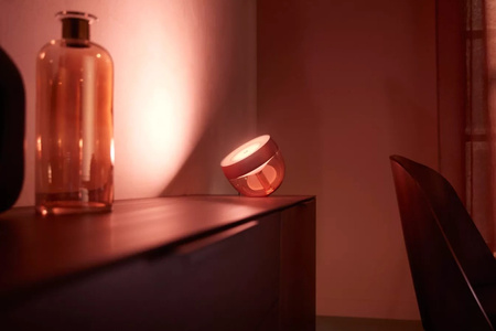 Lampka Biurkowa LED Nocna 8.2W 570lm IP20 White and Color Ambiance RGB + TW Miedziana Inteligentna SMART Zigbee Bluetooth Iris Philips HUE