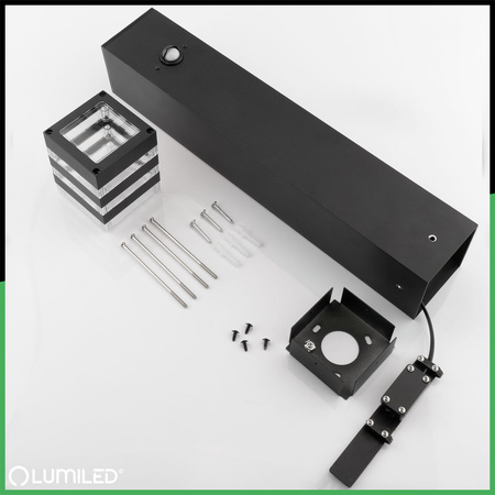 Lampa Ogrodowa Słupek Zewnętrzny Stojący E27 LED Czujnik Ruchu TAXUS 2 60cm LUMILED