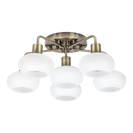 Lampa Sufitowa Żyrandol 6x E14 Złoty Klasyczny Sorina Rabalux