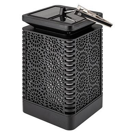 Lampion Ogrodowa LED Solarna Dekoracyjna Płomień Kwadrat 17cm