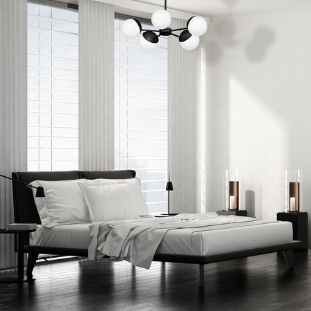 Lampa Sufitowa Żyrandol SFERA Czarna 5xE14 Milagro