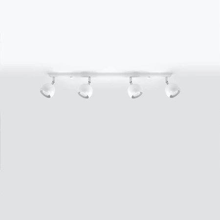 Lampa Sufitowa Oprawa Natynkowa Reflektor 4x GU10 Ruchoma Minimalistyczna Kulista Biała Nowoczesna Oculare Sollux