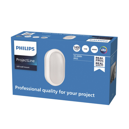 Lampa Zewnętrzna Kanałowa LED 15W 1400lm 4000K IP65 Hermetyczna Biała Projetline Philips