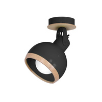 Lampa Ścienna Kinkiet OVAL Czarna 1xE27 Milagro