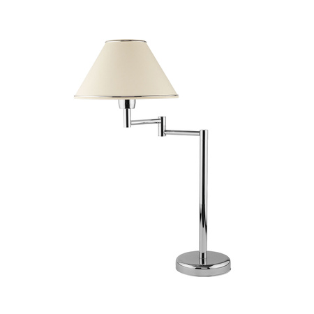 Lampa Stołowa BEGAMO E27 Biurkowa Nocna 57cm Łamana Klasyczna Kremowa Chrom Jupiter