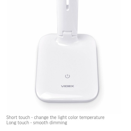 Lampka Biurkowa LED 5W 490lm 5500K Zimna Biała Ściemnialna OSLO Videx