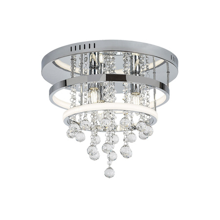 Plafon LED Lampa Sufitowa Oprawa Ścienna Natynkowa 32W Ściemnialna Chrom Klasyczny Pallas Rabalux