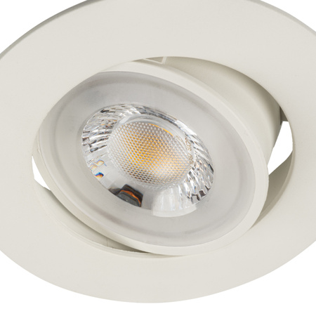Oprawa Podtynkowa LED Lampa Punktowa Ruchoma 4.8W 450lm 6500K Zimna 36° Biała FIZU Kanlux