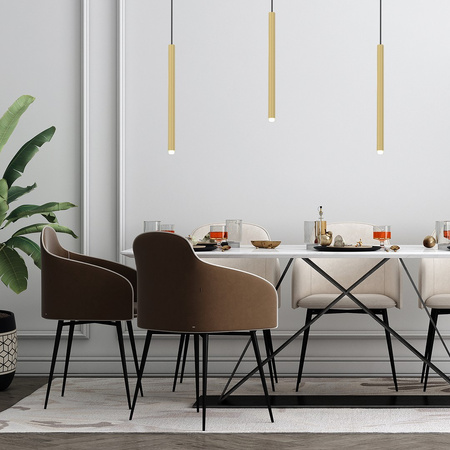 Lampa Wisząca Sufitowa MONZA Mosiądz 1xG9 max 8W LED Milagro