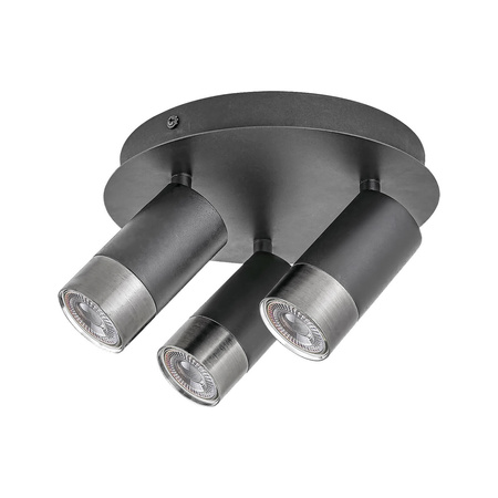 Lampa Sufitowa Reflektor 3x GU10 Czarny Minimalistyczny Zircon Rabalux