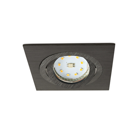 Oprawa Podtynkowa GU10 Halogenowa Wpuszczana Spot Oczko Czarna Kwadratowa Kobi