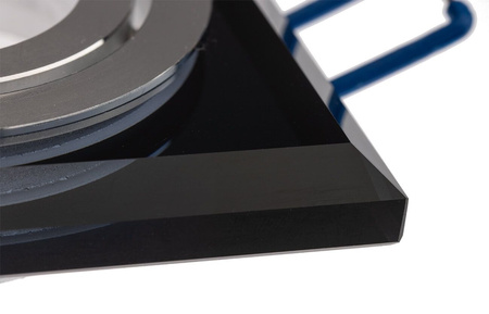 Zestaw Oprawa SZKLANA ARIAN halogenowa kwadrat ruchoma czarna + GU10 LED 6W 4000K