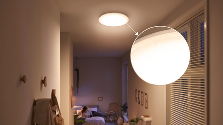 Lampa Sufitowa Plafon LED 20W 2000lm 2700K Ciepła Efekt Gwiazd Moire CL200 Philips