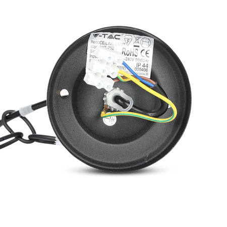 Lampa Ogrodowa Wisząca E27 Na łańcuchu Czarny mat VT-752 V-TAC