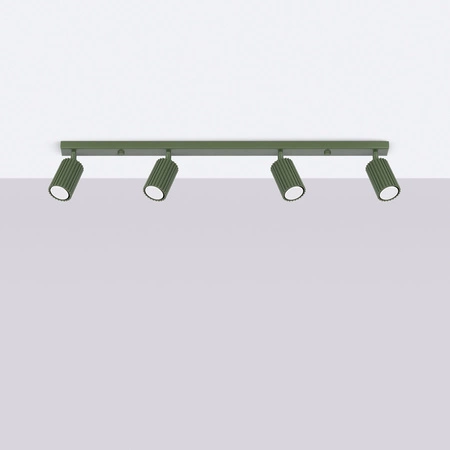 Lampa Sufitowa Reflektor Tuba Spot 4x GU10 Oliwkowa Karbon Deep Space SL.1622 Sollux