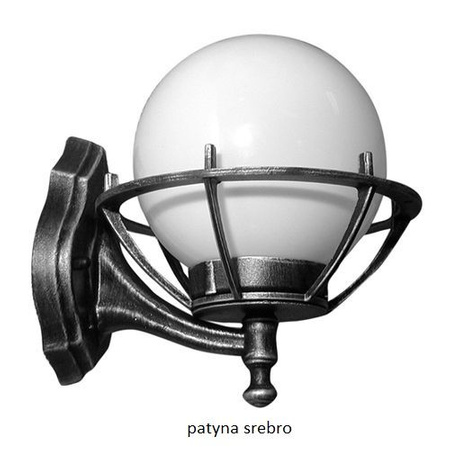 Lampa Ogrodowa Zewnętrzna Elewacyjna KINKIET LED Kule z koszykiem 200 K 3012/1/KPO E27 Su-Ma