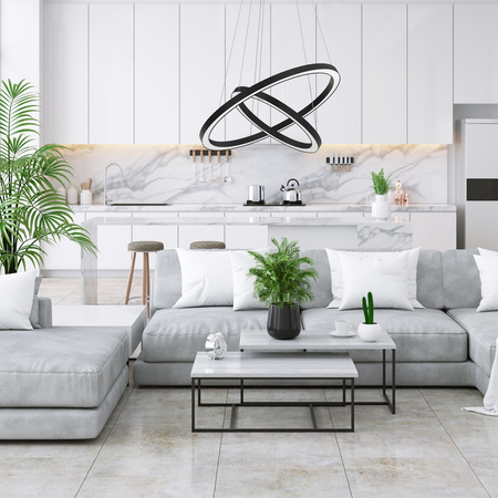 Lampa Wisząca Sufitowa GALAXIA Czarna 46W LED Milagro