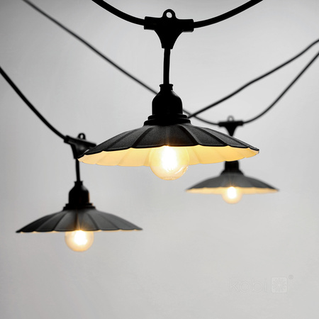 Klosz do Girlandy Zestawu CRETE LS M1 Czarny Metalowy 5 Sztuk Kobi