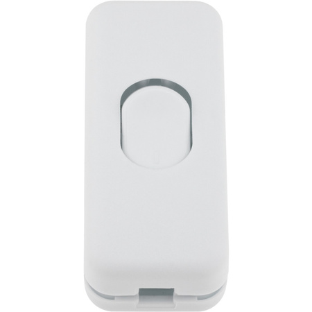 Włącznik przełącznik kołyskowy na przewód zatrzaskowy biały