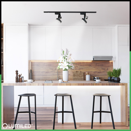 Reflektor Szynowy GU10 ES111 Czarny VICTUS Lampa do Szynoprzewodów Jednofazowych Lumiled