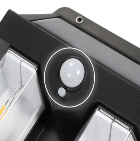 Lampa Solarna LED Elewacyjna Naświetlacz Czujnik Zmierzchu Czarna