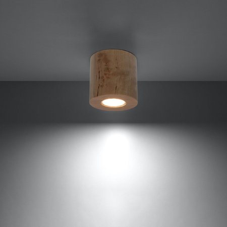 Lampa Sufitowa Oprawa Natynkowa SPOT TUBA GU10 Cylindryczna Brązowa Skandynawska Orbis Sollux