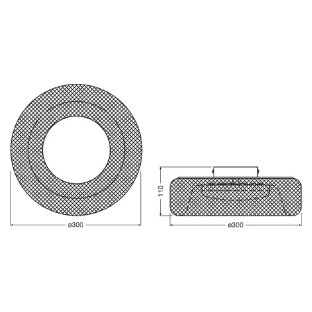 Lampa Sufitowa Wisząca 18.5W 1130lm 3000K Ciepła 110° Czarna Decor Mesh Osram