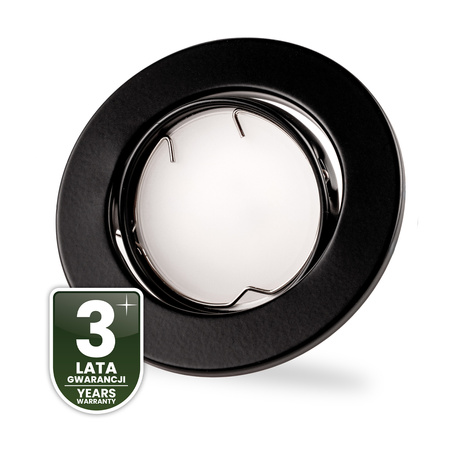 Oprawa HALOGENOWA Podtynkowa Ruchoma Okrągła AURELI Czarna Blacha MR16 GU10