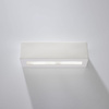 Lampa Ścienna Oprawa Natynkowa Kinkiet E27 Prostokątna Biała Nowoczesna Vega Sollux