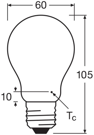 Żarówka LED A60 E27 4.8W = 40W 470lm 2700K Ciepła Biała FILAMENT ŚCIEMNIALNA LEDVANCE