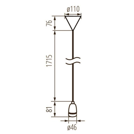 Lampa wisząca ZWIS ceramiczna oprawka sznur 1xE27 Biała Tokia P-W/B Kanlux