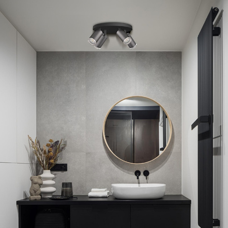 Reflektor Punktowy Regulowany 4x GU10 Czarna IP44 TURYN Sanico Goldlux