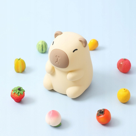 Lampka Nocna Dekoracyjna Kapibara Dziecięca LED 2.5W 18lm 3000K Ciepła RGB 360° Brązowa Masterled