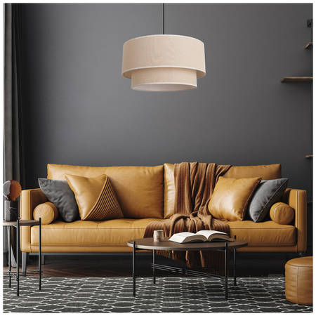 Lampa Wisząca Dekoracyjna Zwis Bambusowa E27 Boho Floven Round Kobi