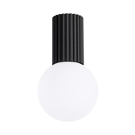 Lampa Łazienkowa Oprawa Natynkowa Sufitowa G9 Okrągła Czarny Nowoczesna Matowa IP44 Halo Sollux