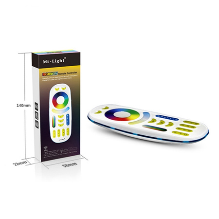 Pilot LED RGB+CCT radiowy 4 STREFY DOTYK Wi-Fi Mi-Light - FUT092