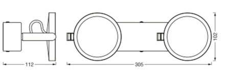 Kinkiet LED Lampa Sufitowa Ścienna Łazienkowa 14W 460lm CCT 30cm IP44 Ściemnialna Srebrny SMART+ WiFi Sun@Home Ledvance