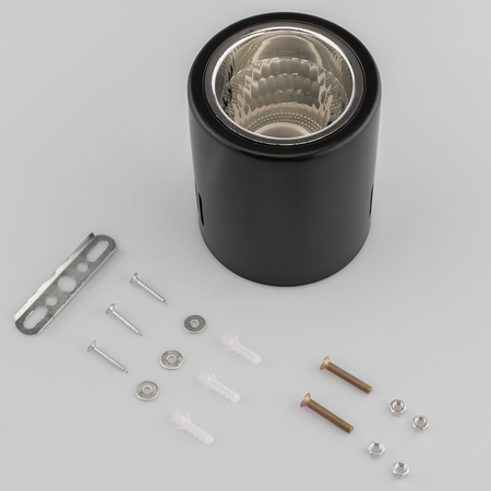 Oprawa Sufitowa Natynkowa Stała Okrągła APUS 10 Spot TUBA Czarna E27