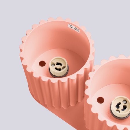 Oprawa Natynkowa 2x GU10 Aluminiowa Brzoskwiniowa Aura Deep Space SL.1825 Sollux