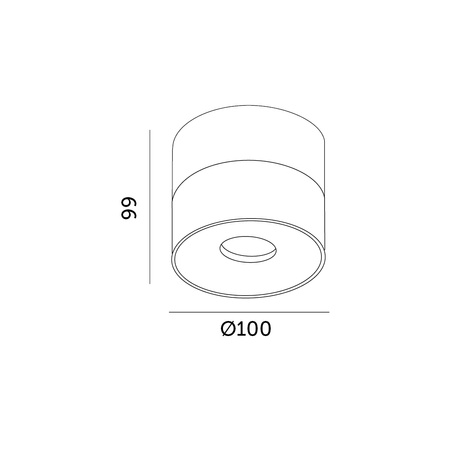 Oprawa Sufitowa LED 10.5W 680lm 3000K Ciepła Ściemnialna CRI90 Czarna Lahti Kobi
