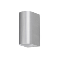 Lampa Ogrodowa Zewnętrzna Kinkiet Elewacyjny LED 2x GU10 IP44 Srebrny Nowoczesny Chile Rabalux