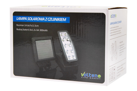 Naświetlacz Solarny LED 2W z czujnikiem ruchu VOLTENO