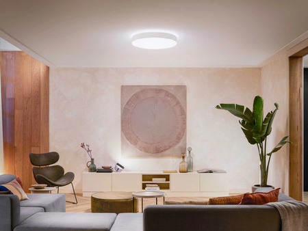 Plafon LED Lampa Sufitowa Natynkowa 48W 6100lm IP20 White Ambiance TW Biała 55cm Inteligentna SMART Zigbee Bluetooth Enrave Philips HUE