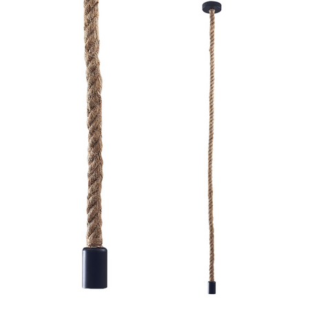 Lampa Sufitowa Wisząca Zwis E27 Beżowy Rope Sanico Goldlux