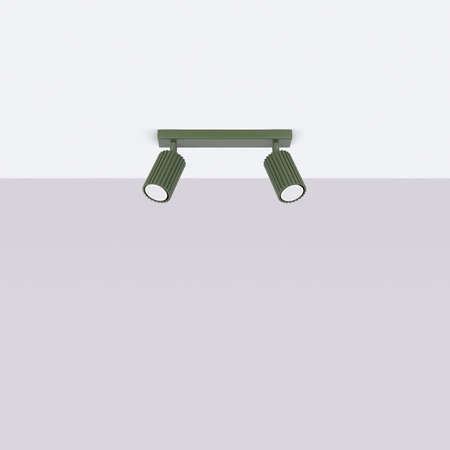 Lampa Sufitowa Reflektor Tuba Spot 2x GU10 Oliwkowa Karbon Deep Space SL.1618 Sollux