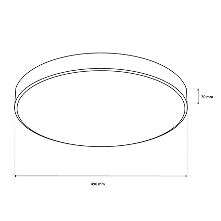 Plafon LED Lampa Sufitowa Natynkowa MILEO 72W IP44 CCT Biały Okrągły 50cm + PILOT LUMILED