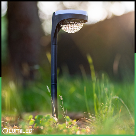 2x Lampa Solarna Ogrodowa LED LILA Wbijana Zewnętrzna Dekoracyjna 3000K LUMILED